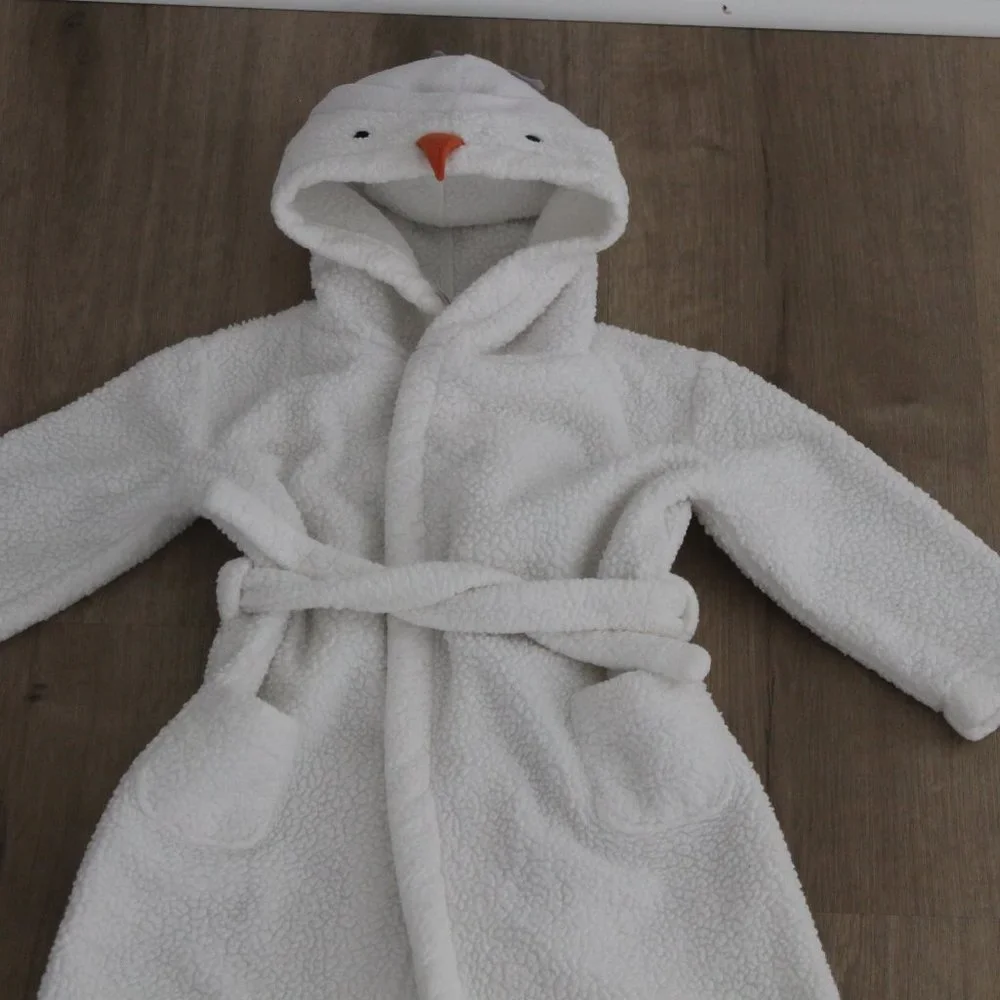 Baby Gap white hooded robe size 2-3 T
